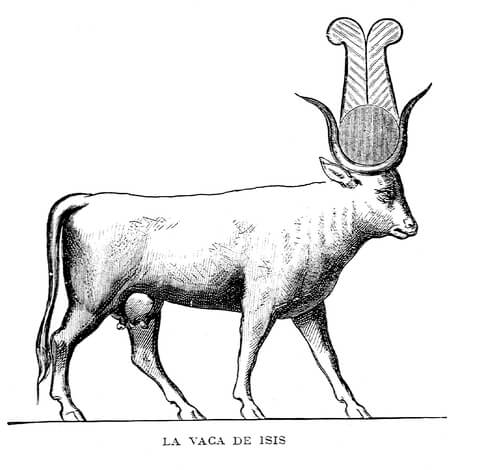 Ancient Egyptian Depiction Of The Cow Of Isis Coloring Page